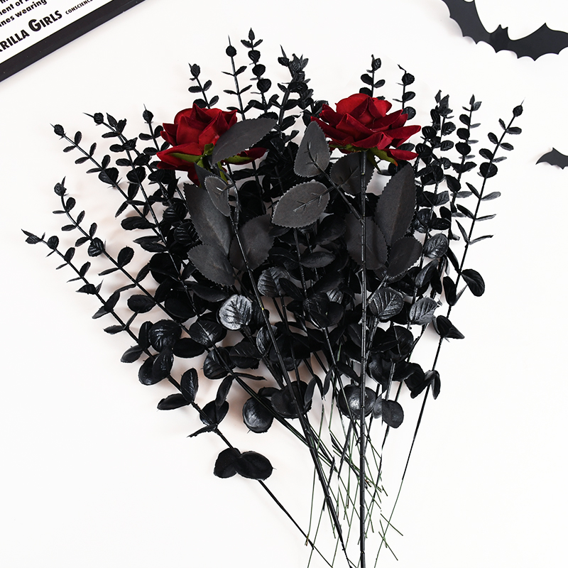 Florist Supply Bulk - ก้านยูคาลิปตัสเทียมสีดำ10/20ชิ้นสำหรับตกแต่งบ้าน