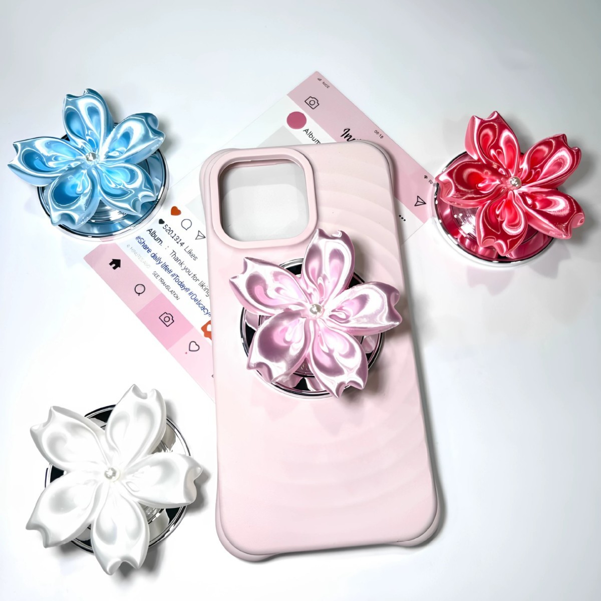 ที่จับโทรศัพท์แม่เหล็กลายดอกไม - Supply Florist บทวิจารณ์และราคา