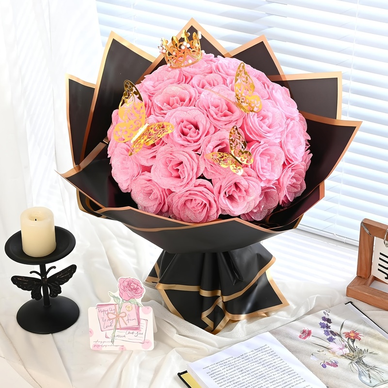 ช่อดอกกุหลาบกลิตเตอร์ 24 ชิ้น, - Florist Supply Bulk บทวิจารณ์และราคา